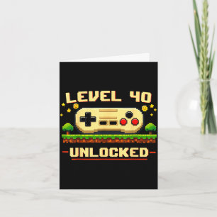 Lustiger Level 40 freigeschaltet Videospiel 40. Ge Karte