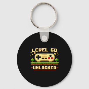 Lustiger Level 60 freigeschaltet Videospiel 60. Ge Schlüsselanhänger