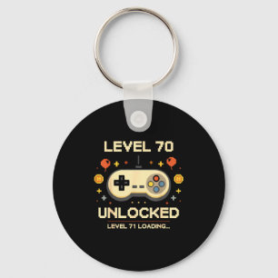 Lustiger Level 70 freigeschalteter Gamer 70. Gebur Schlüsselanhänger