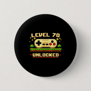 Lustiger Level 70 freigeschaltetes Videospiel 70. Button