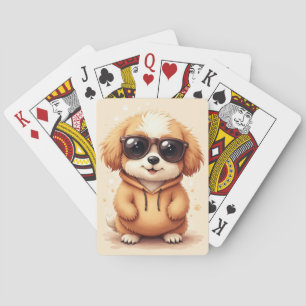 Lustiger Lhasa Apso Kawaii Hund Spielkarten