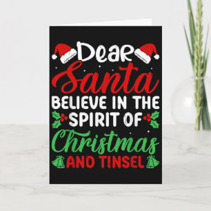 Lustiger Lieber Santa Glaube An Srit Von Xmas Und Karte