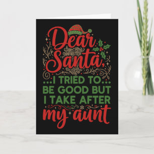 Lustiger Lieber Santa Ich Habe Versucht Gut Zu Sei Karte