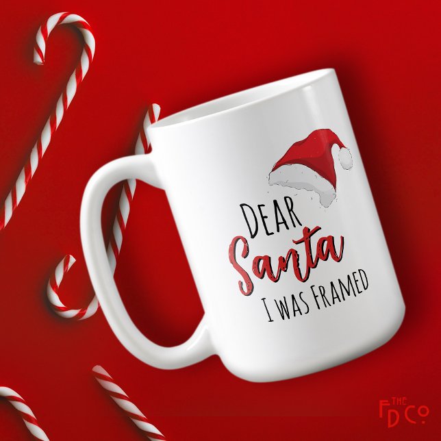 Lustiger Lieber Santa (Ich wurde reingelegt) Anpas Kaffeetasse (Von Creator hochgeladen)