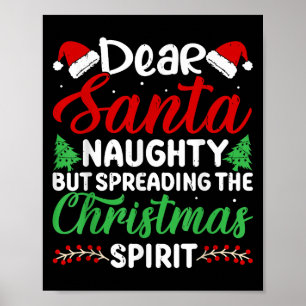 Lustiger Lieber Santa Unartig Aber Weihnachten Ver Poster