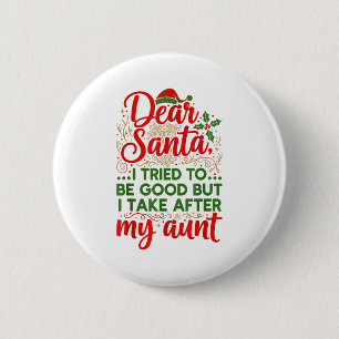 Lustiger Lieber Weihnachtsmann, ich habe versucht, Button