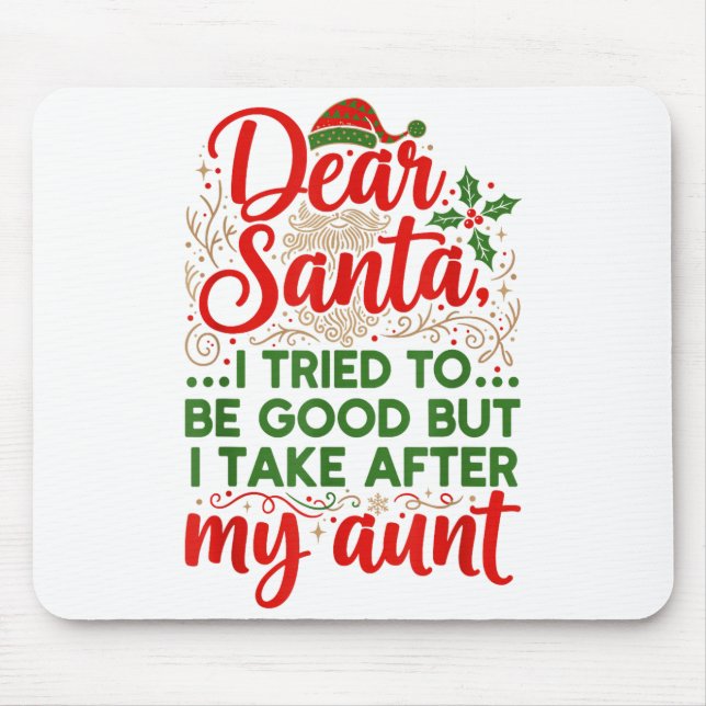 Lustiger Lieber Weihnachtsmann, ich habe versucht, Mousepad (Vorne)