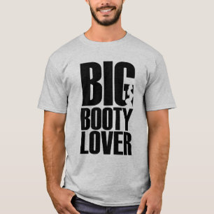 Lustiger Liebhaber großer Hintern in schwarzem Tex T-Shirt