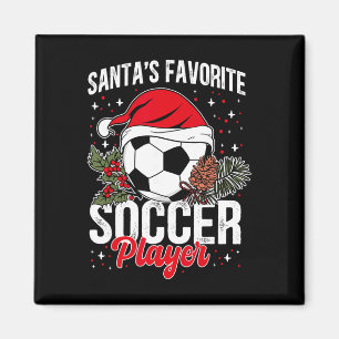 Lustiger Lieblingsfußballspieler von Santa Weihnac Magnet