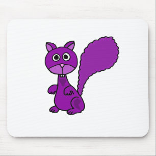 Lustiger lila Eichhörnchen-Cartoon Mousepad