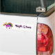Lustiger lila Unicorn mit Regenbogen und Sternen Autoaufkleber (On Truck)