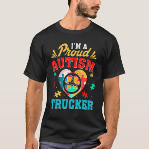 Lustiger LKW-Fahrer Autismus-Bewusstsein Unterstüt T-Shirt