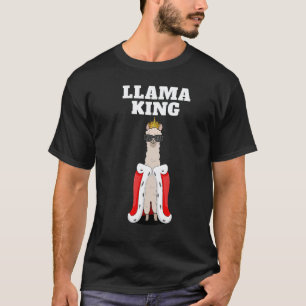 Lustiger Llama-König Jungen Llama Herren Llama T-Shirt