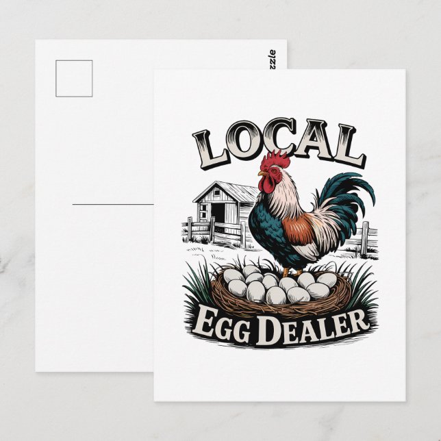 Lustiger lokaler Eierhändler  Postkarte (Vorne/Hinten)