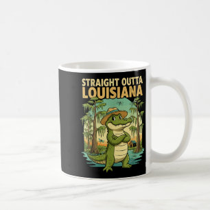 Lustiger Louisiana-Alligator Retro-Wildlife-Reise- Kaffeetasse