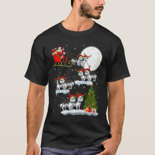 Lustiger Lustiger Sibirischer Husky Hund Weihnacht T-Shirt