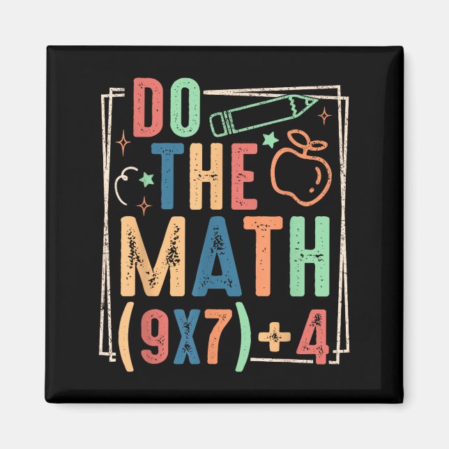 Lustiger Mach die Mathe 67 Meme Sechs Sieben Junge Magnet (Vorne)