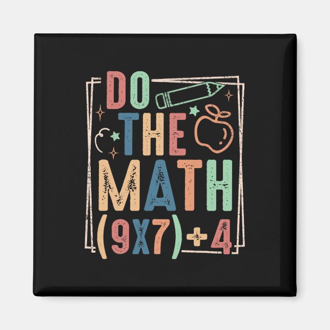 Lustiger Mach Die Mathe 67 Meme Sechs Sieben Junge Magnet (Vorne)