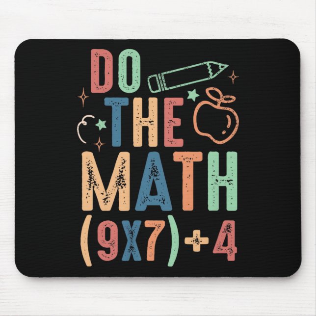 Lustiger Mach die Mathe 67 Meme Sechs Sieben Junge Mousepad (Vorne)