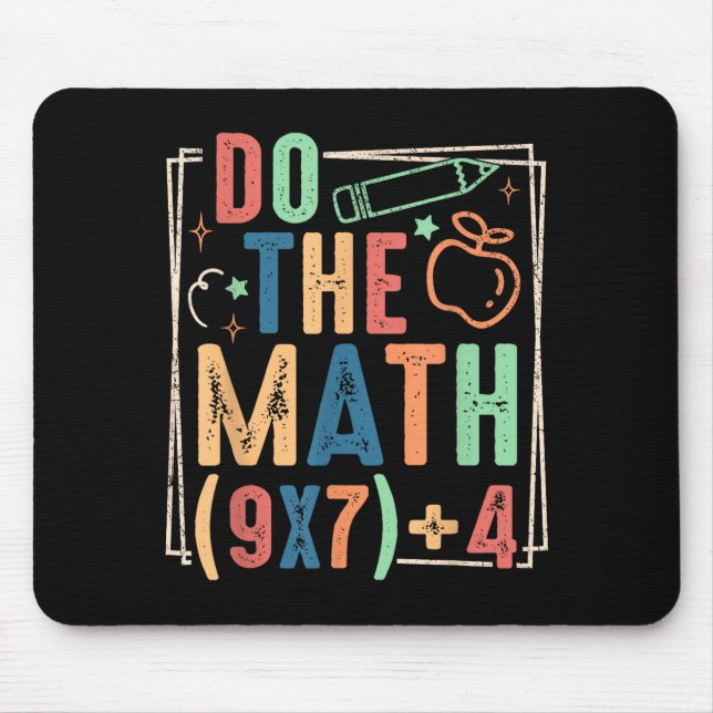 Lustiger Mach Die Mathe 67 Meme Sechs Sieben Junge Mousepad (Vorne)