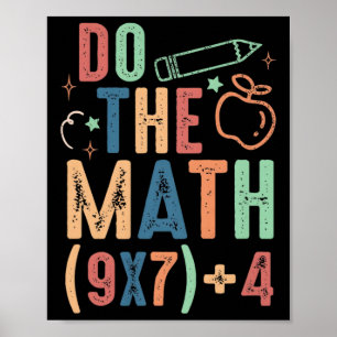 Lustiger Mach die Mathe 67 Meme Sechs Sieben Junge Poster