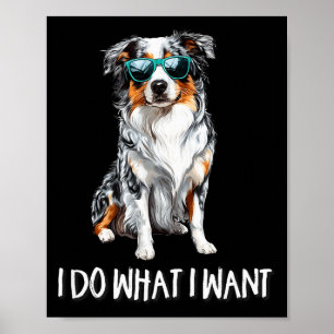Lustiger Mach Was Ich Will Blue Merle Australische Poster