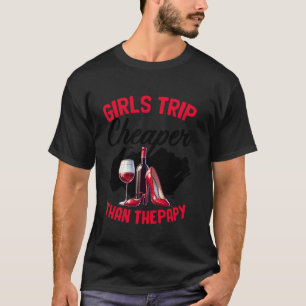 Lustiger Mädels-Trip Junggesellinnen-Weinparty Mäd T-Shirt