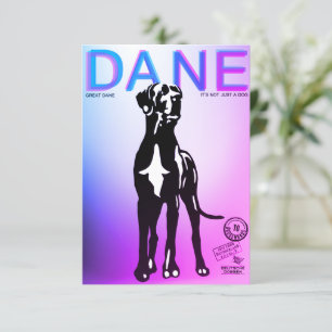 Lustiger Magazin-Cover-Stil, anpassbar für Hundebe Dankeskarte