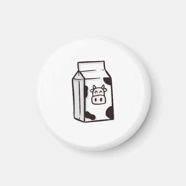 Lustiger Magnet, Kuh-Karton, Milch-Karton Magnet (Vorne)