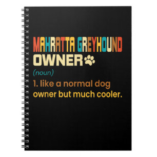 Lustiger Mahratta-Windhund Vintage Retro Hund Mama Notizblock