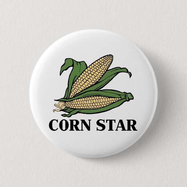 Lustiger Mais-Wortwitz BBQ Humor Button (Vorderseite)