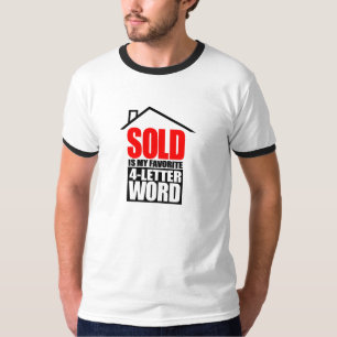 Lustiger Makler SOLD ist mein Lieblingswort mit 4  T-Shirt