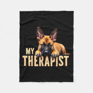 Lustiger Malinois-Welpe Mein Therast Belgischer Sc Fleecedecke