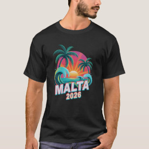 Lustiger Malta 2026 Trip Schwimm Urlaub passende F T-Shirt