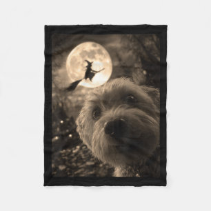 Lustiger maltesischer Selfie Vollmond fliegende He Fleecedecke
