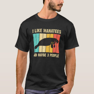 Lustiger Manatee Für Männer Frauen Seekuh Monster T-Shirt