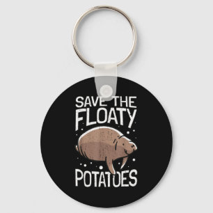 Lustiger Manatee ich rette die schwimmenden Tatoes Schlüsselanhänger