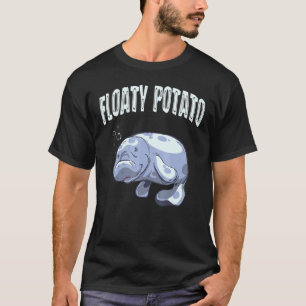 Lustiger Manatee-Meeres-Tier-Schwimmender-Kartoffe T-Shirt