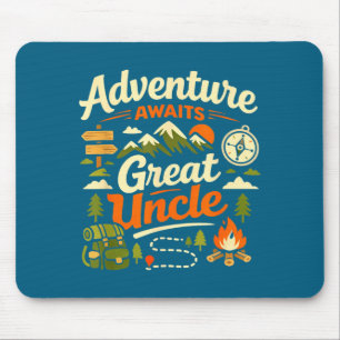 Lustiger Mann Abenteuer Wartet Großonkel Wandern Mousepad