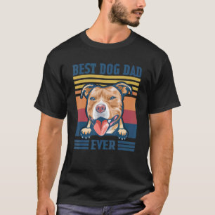 Lustiger Mann Bester Pit Bull Vater Aller Zeiten T-Shirt