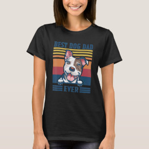 Lustiger Mann Bester Pit Bull Vater Aller Zeiten T-Shirt