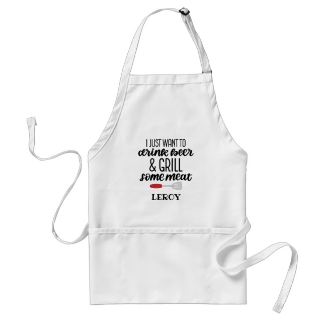 Lustiger Männer-Grill-BBQ-Küchenschürze Schürze (Vorne)