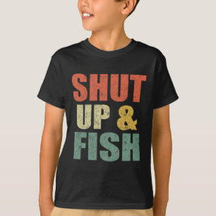 Lustiger Männer Halt Den Mund Und Fische B Angeln T-Shirt