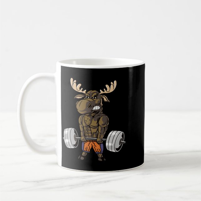 Lustiger Männer Regierungsbehörde Aufzug Elch Kaffeetasse (Links)