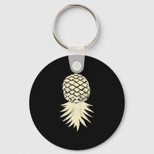 Lustiger Männer-Urlaub mit umgedrehtem Ananas-Subt Schlüsselanhänger