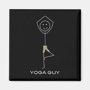 Lustiger Männer-Yoga, Jungen-Yoga-Übung  Magnet