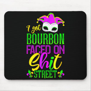 Lustiger Mardi Gras Bourbon Street, New Orleans Ge Mousepad