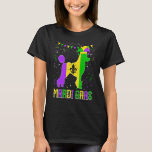 Lustiger Mardi Gras Pudel Hund Vater Mutter Mardi T-Shirt