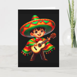 Lustiger Mariachi-Sombrero Cinco De Mayo Gitarre J Karte