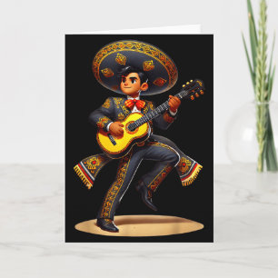 Lustiger Mariachi-Sombrero Cinco De Mayo Gitarre M Karte